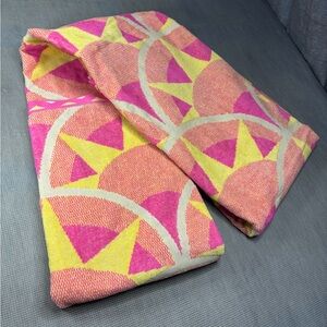 Towel New no tags Vibrant Geometric  in Pink & Yellow beach towel unbranded.